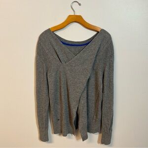 Lululemon wrap sweater sunset savasana grey 6 medium merino wool